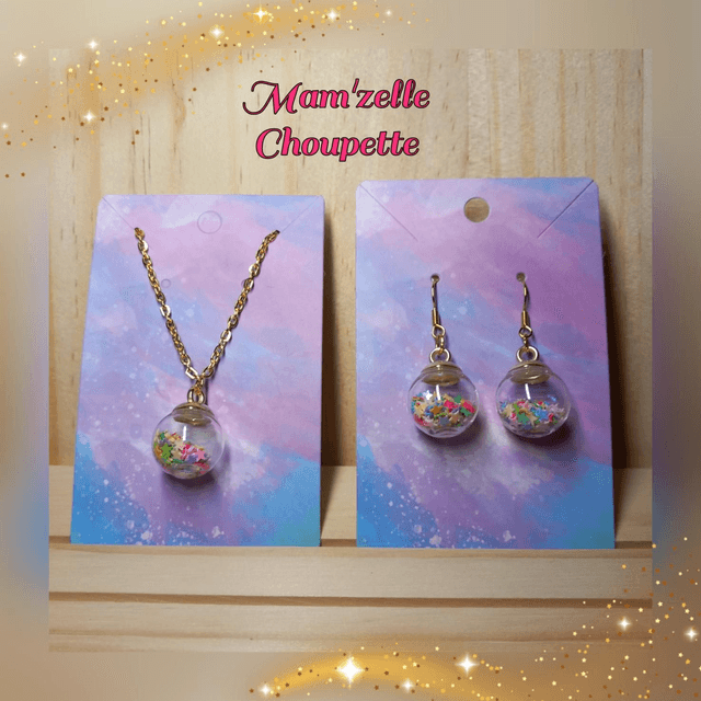 Collier et boucles d&#039;oreilles étoiles